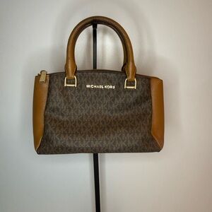 Michael Kors Two-Tone Brown Satchel